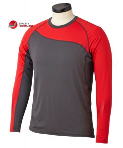 Ribano - Tričko BAUER Pro LS SR šedo-červené