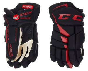 Hokejové rukavice CCM JetSpeed 485 JR černo-červené