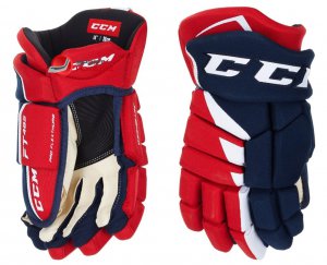 Hokejové rukavice CCM JetSpeed 485 JR modro-červené - vel. 12"
