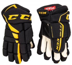 Hokejové rukavice CCM JetSpeed 485 SR černo-žluté - vel. 14"