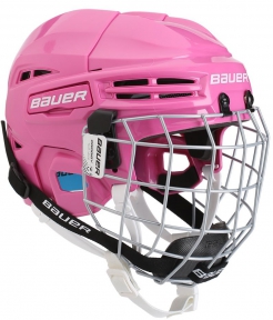 Hokejová helma BAUER Prodigy Combo YTH růžová