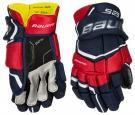 Hokejové rukavice BAUER Supreme S29 JR modro-červeno-bílé - vel. 11”