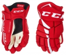 Hokejové rukavice CCM JetSpeed 485 SR červené - vel. 14"