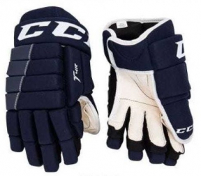 Hokejové rukavice CCM Tacks 4R JR tmavě modré - vel. 10"